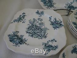 Green Blue Pastorale Toile de Jouy by Johnson Bros England 5 5//8/" Saucer