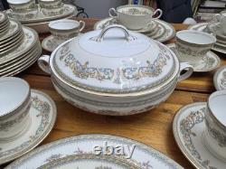 102pc Aynsley Henley Fine Bone China Set, 12 Place Settings, England, Pristine