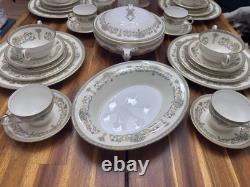 102pc Aynsley Henley Fine Bone China Set, 12 Place Settings, England, Pristine