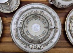 102pc Aynsley Henley Fine Bone China Set, 12 Place Settings, England, Pristine