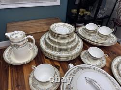 102pc Aynsley Henley Fine Bone China Set, 12 Place Settings, England, Pristine