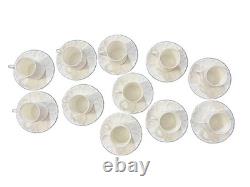 11 Coalport Countryware Demitasse Cup & Saucer Sets Bone China England White