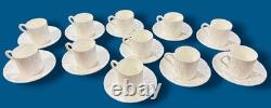 11 Coalport Countryware Demitasse Cup & Saucer Sets Bone China England White
