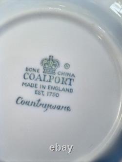 11 Coalport Countryware Demitasse Cup & Saucer Sets Bone China England White