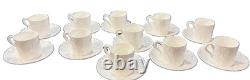 11 Coalport Countryware Demitasse Cup & Saucer Sets Bone China England White