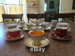 11 Tea Cup & Saucer Sets Made In England Fine Bone China. Aynsley, Foley, Others