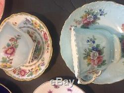 11 Vintage England china tea cup & saucer sets, circa 1950's Look $75 No Rese