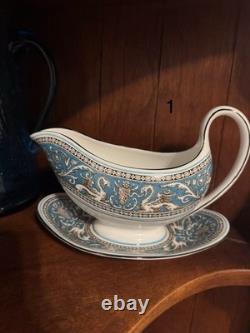 116 Pc. Authentic Wedgwood Florentine Turquoise Bone China. Made In England
