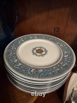 116 Pc. Authentic Wedgwood Florentine Turquoise Bone China. Made In England