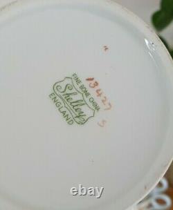 11pcs Shelley Begonia Fine Bone China Coffee Set England c1945-66