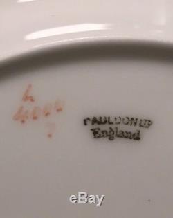 12 Piece Set Cauldon Salad Plates Gold Filigree L4000 England Bone China