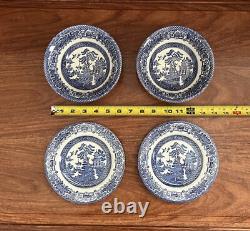 12 Pieces VTG Blue WiIlow England E. I. T. Ironstone China Set For 2