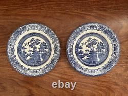 12 Pieces VTG Blue WiIlow England E. I. T. Ironstone China Set For 2