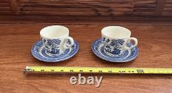 12 Pieces VTG Blue WiIlow England E. I. T. Ironstone China Set For 2