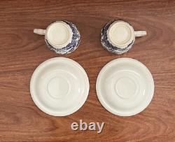 12 Pieces VTG Blue WiIlow England E. I. T. Ironstone China Set For 2