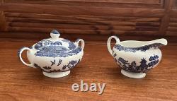 12 Pieces VTG Blue WiIlow England E. I. T. Ironstone China Set For 2