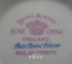 13 Piece Royal Albert England Petit Point Bone China Coffee Set Service For 4