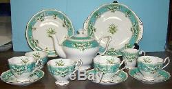 13 pc QUEEN ANNE MARILYN TEA SET BONE CHINA NEVER USED FREE U S SHIPPING ENGLAND