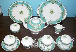 13 pc QUEEN ANNE MARILYN TEA SET BONE CHINA NEVER USED FREE U S SHIPPING ENGLAND