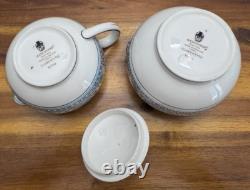 14-pieces Set Wedgwood Florentine Turquoise W2714 Bone China, England