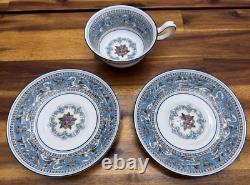 14-pieces Set Wedgwood Florentine Turquoise W2714 Bone China, England