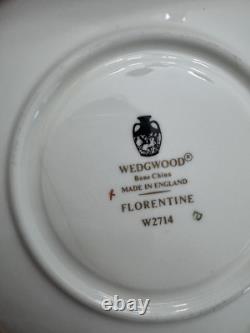 14-pieces Set Wedgwood Florentine Turquoise W2714 Bone China, England