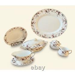 146-PC Minton'Ancestral' Fine Bone China Dinner Service Set for 18 England