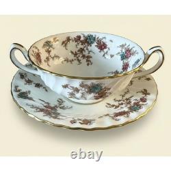 146-PC Minton'Ancestral' Fine Bone China Dinner Service Set for 18 England