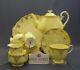 16 Piece Royal Albert England Yellow & Gold Bone China Tea Set Service For 4
