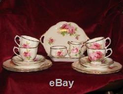 16 pc Royal Albert China American Beauty 4 Places Luncheon Set Cake Cups England