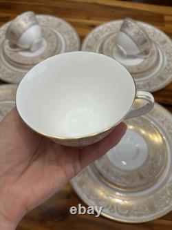 16pc Royal Doulton Sovereign H4973 English Fine Bone China 4 Place Set Gold EUC