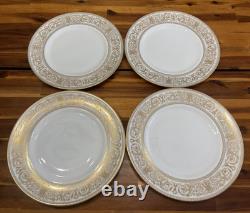 16pc Royal Doulton Sovereign H4973 English Fine Bone China 4 Place Set Gold EUC