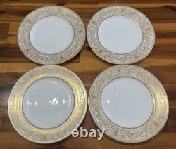 16pc Royal Doulton Sovereign H4973 English Fine Bone China 4 Place Set Gold EUC