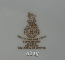 16pc Royal Doulton Sovereign H4973 English Fine Bone China 4 Place Set Gold EUC
