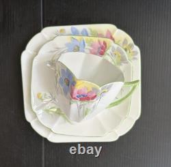 17 Pics Antique Shelley England Bone China Queen Anne Floral Tea Set