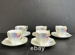 17 Pics Antique Shelley England Bone China Queen Anne Floral Tea Set