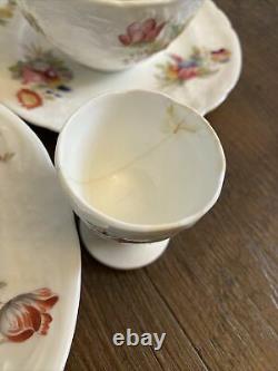 17pc Coalport Fine China Breakfast Set Tea Cocoa Coffee Pot Covered Dish Sugar