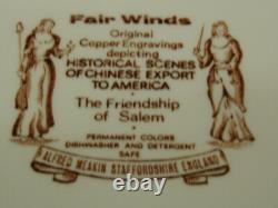 18 Piece Alfred Meakin China Fair Winds Brown Dishes Staffordshire England