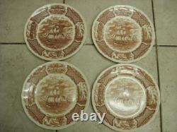 18 Piece Alfred Meakin China Fair Winds Brown Dishes Staffordshire England