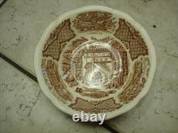 18 Piece Alfred Meakin China Fair Winds Brown Dishes Staffordshire England