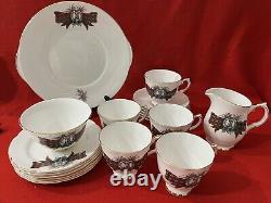 19-pc Vintage Royal Grafton Stockwell China Bazaar Set, Made In England, A1755