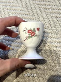 1950's Shelley England RARE PINK FLORAL 8pc Tea Set Egg Cup, Tea Pot, Cup, Etc