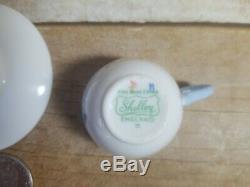 2 Sets Shelley Mini Tiny Porcelain Bone China Tea Cups & Saucers England