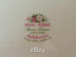 20 Pc Royal Albert CELEBRATION Roses England Bone China 4, 8 or 12 Settings MIB