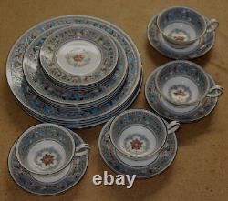 20 Pcs Wedgwood England Bone China Florentine Turquoise W2714 4 Place Settings