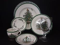 20 pc SPODE CHRISTMAS TREE CHINA DINNERWARE 5 x 4 Place Settings Plates England