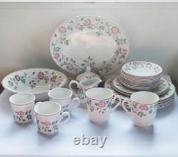 27 Pc. Churchill Staffordshire England Briar Rose China Dinnerware