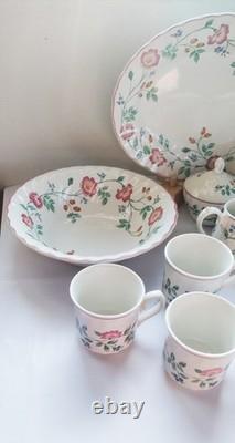 27 Pc. Churchill Staffordshire England Briar Rose China Dinnerware