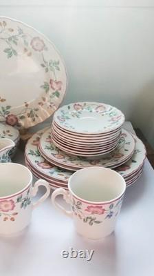 27 Pc. Churchill Staffordshire England Briar Rose China Dinnerware