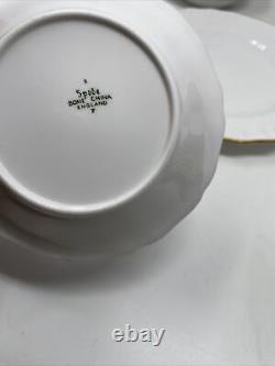 28 Spode Bone China Set dinner plates, made in England gold trim gorgeous